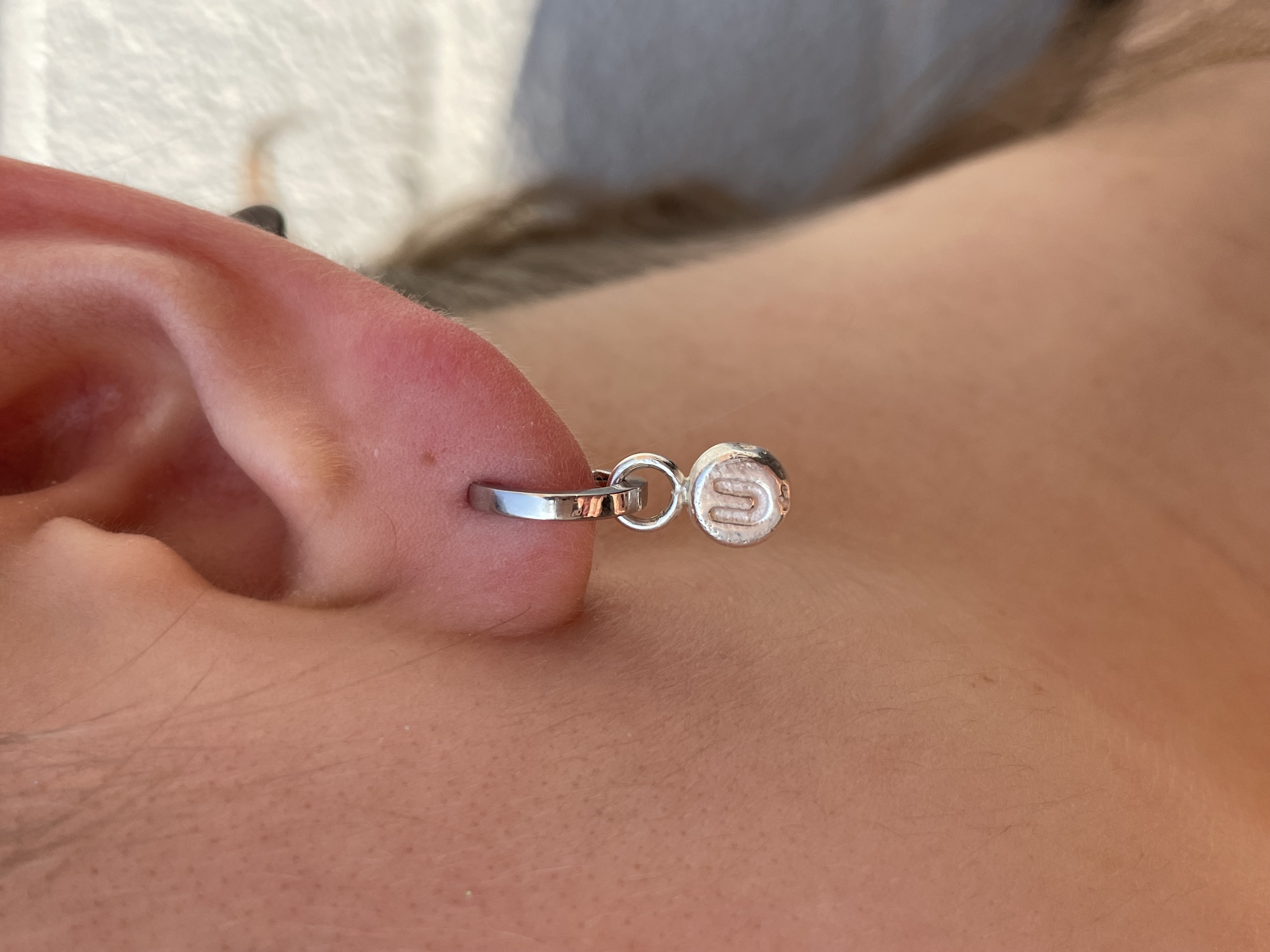 Letterbead earring pendant