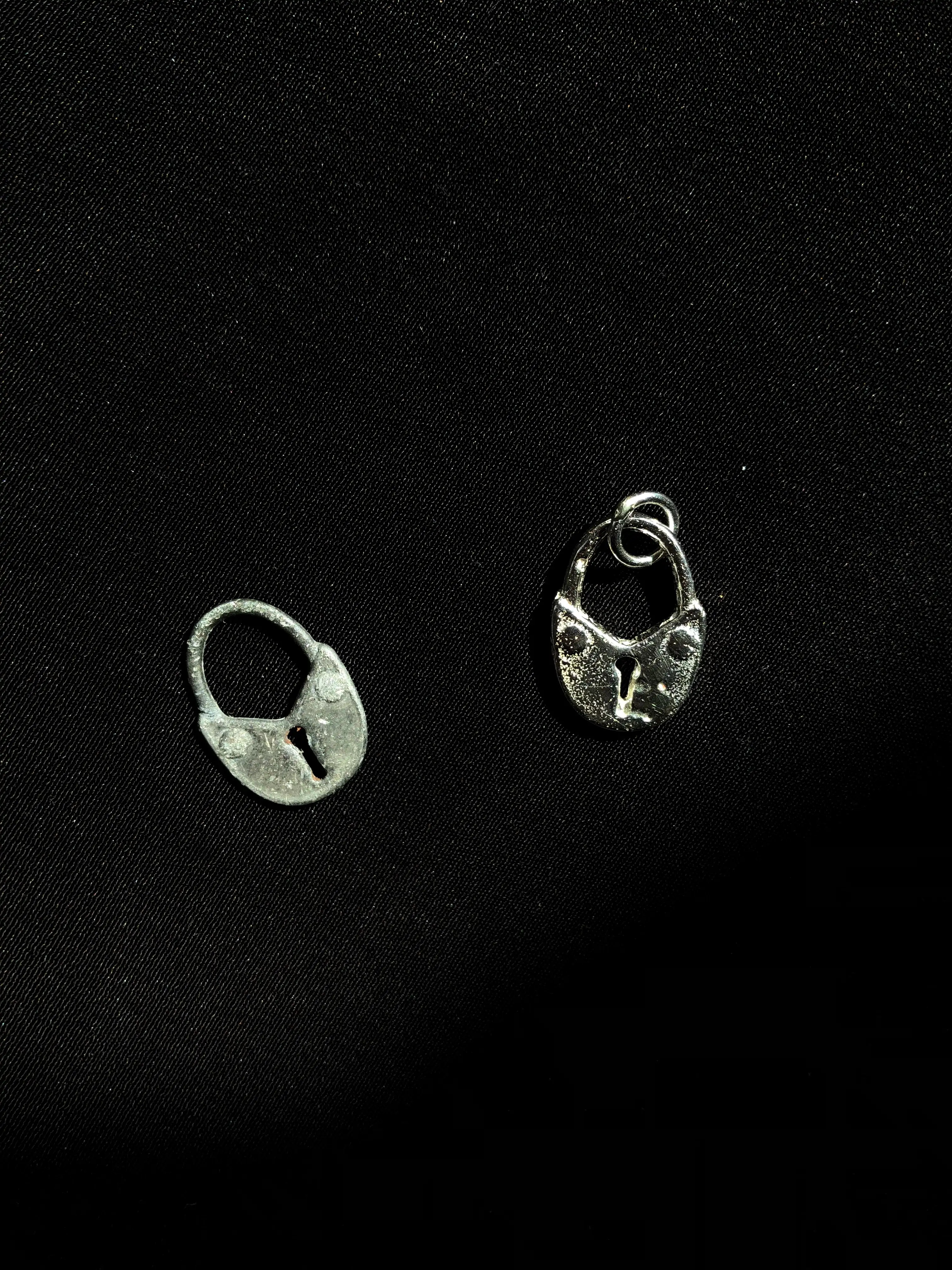 Tiny lock in silver
